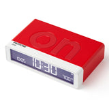 Lexon Flip Classic Reversible Alarm Clock PANTONE - 2035 Red V398-LD-LR157PT-R