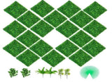 Artificial Boxwood Panels, 20 PCS 20"x20" Boxwood Hedge Panels, PE Artificial Grass Backdrop V952-ML202020PC400OWRLV0