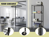 Modular Wire Storage 45x45cm Steel Shelving Black With Wheels For Garage Warehouse Or Kitchen V63-841301