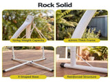 Gardeon Hammock Stand 150kg Capacity White Steel Frame for Hanging Chairs HM-CHAIR-STAND-X-WH