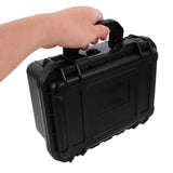 Portable Black Plastic Tool Box Organizer with Handle, Storage Case for Easy Carrying and Tool V1192-AZ-W-32841