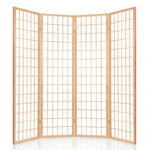 Artiss 4 Panel Room Divider Screen 174x179cm Natural RD-4019-4P-NT