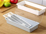 Blue Chopsticks Drain Box for Kitchen Use with Sanitary Drying Holes and Compact Space Saving Design V1192-AZ-W-22599