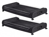 Levede 2x Under Bed Storage Containers for Shoe and Apparel Clear-Lidded Black SO1032-BK-2PC-AU