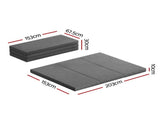 Giselle Bedding Foldable Mattress Folding Foam Queen Grey FOAM-MFM-TRIO-GY-Q