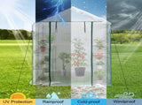 Greenhouse Walk-In Tunnel 3 Tier Planting Shelves 143x143x195cm Strong Stability with PE Cover V985-GREENHOUSE2