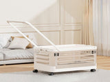 Storage Bins with Wheels, Foldable Rolling Storage Cart for Home Organization, Toy Storage V1192-AZ-W-30087