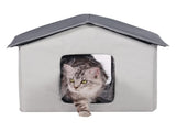 Heated Cat House, Outdoor Kitty Shelter with Timer, 600D Oxford Cloth Foldable Cat Shelter with V952-FWSBYMBHSNJBYZ78WV3