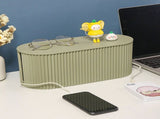 Cable Organizer Box Large Capacity Durable ABS Detachable Cover Insulated Cord Management Box for PC V1294-YM0716-3117220139516