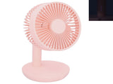 Oscillating Desk Fan Rechargeable Mute Practical Desktop USB Charging Fan for Home SchoolPink V1294-YM0901-3113210069312