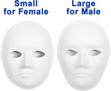 14-Pack Paper Mache Masks & 16-Pack Cat Mask White Blank for Party, Cosplay, Artistic V1258-DP02-C-928