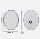 Interior Ave - 50 x 70cm Oval Frameless LED Bathroom Mirror V355-IA-OWM-70