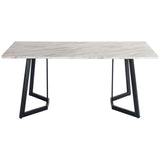 Marbleous Green Velvet Dining Set V264-DNT-413C-WHE-DNC-414V-GRN-6