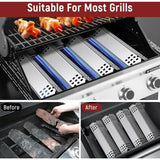 4 Pack Universal Stainless Steel Grill Heat Plates, Flavorizer Bar Replacements for Most Gas Grills, V1189-LC-HW-00488