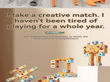 DIY assembly toy, wooden building set, electric drill toy for kids, educational construction toy, V1102-819-47387-MLT-125PCS