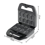 6-in-1 Multifunctional Sandwich Maker with Interchangeable Non-Stick Plates for Waffles, Paninis, V1341-ZY-B2YACXK2-SILVER