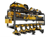 P&P Heavy Duty Power Tool Organizer with 7 Drill Holders Wall Mounted Garage Storage Rack for Tools V767-JJ-ZZ1673