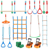Ninja Warrior Obstacle Course for Kids, 2 x 19.8m Weatherproof Slacklines, 500lbs Weight Capacity V952-RZX652YC12J04XE08V0