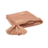 J Elliot Home Quinn 100% Cotton Textured Throw 130 x 160 cm Clay Pink & Soft Pink V442-IDC-THROW-QUINN-CLAYPINK-RE