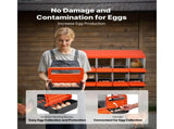 2 Tiers Chicken Nesting Boxes, 10 Compartments, Metal Egg Laying Boxes with Protective Collection V952-JSCDX3045INCT4Y3W002V0