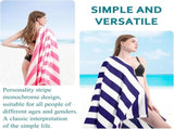 4 Pack Extra-Large Striped Bath Towels, Soft Fluffy Beach and Pool Towels for Swimming, Spa, Travel, V1189-LC-AMZ-00282