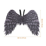 Black Cosplay Party Wings, Nonwoven Fabric Costume Accessory, 1 Pack for , Dress Up, Photo Props V1370-AZ4-18259