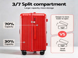 Wanderlite 28" Trunk Luggage Suitcase Travel 5 Wheels Type-C Port TSA Red LUG-ABS-TRUK-28-RD