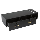 Artiss Wall Mounted Salon Station Cabinet, Hair Styling Station with 2 Lockable Drawers & 3 FUR-AD-SAL-02-BK