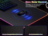 Wireless Charging Mouse Pad 15W RGB Gaming Mousepad Waterproof Desk Mat with Phone Holder V1079-MOUSRPADBLUE