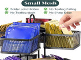 Rotating Tea Bag Organizer for 96 Sachets - Black Metal Revolving Tea Storage Holder - Luxury V1258-DP02-BOL-748