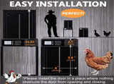 CARLA HOME Automatic Chicken Coop Door Opener with Timer Control, Anti-Pinch Protection, LCD Display LSB-36314