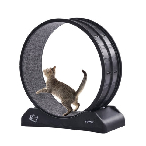 VEVOR Cat Exercise Wheel, 31.5 in, Large Cat Running Wheel with Secure Brake & Carpeted Runway, V952-SLMPBJHSPP315IBR5V0