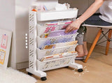 Mobile Bookshelf, Plastic Rolling Organization Shelf, Practical Rotatable for Home, Movable Bookcase V1189-WXFWAL-20260319-00898
