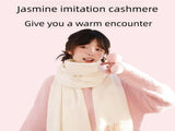 Pink and White Winter Scarf Gift Box Set for Women - Soft V888-ELOSUNG53151