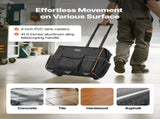 Rolling Tool Bag, 110 lbs Load Capacity, 25 Pockets Heavy Duty Roller Tool Bag with Adjustable V952-GLGJD18YC600UPU23001V0
