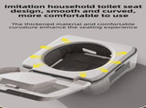 Portable Travel Toilet with Integrated Dual Storage Wings & Odor-Proof Lid Ergonomic Reusable V888-ELOSUNG52092