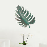 Wall Hanging Iron Simulated Blue Leaf Ornament Art Craft for Home Interior Wall Decoration V1294-YM0901-3115200055111