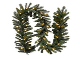 Christabelle Pre-Lit Highland Pine Wreath 61cm and Garland 2.74m Warm White LED Battery Timer D CMB-WFLHP-WG