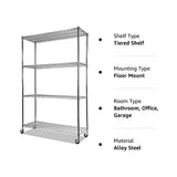 Modular Wire Storage Shelf 900 x 350 x 1800mm Steel Shelving V63-841141