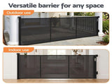 Keezi Retractable Gate Baby Gate Pet Safety Fence Extends up to 400cm Black SG-400X86-BK