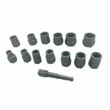 14 Pcs Lug 3/8Inch Drive Impact Bolt Nut Extractor Set, Nut Remover Kit 1/4Inch-3/4Inch Twist Socket V1369-AZ3-W-11214