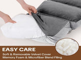 6-Segment Adjustable Weighted Body Pillow for Anxiety Adults, 10lbs Modular Sensory Pillow with V1107-115-09289