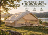 Weisshorn Inflatable A-Frame Camping Tent Large Outdoor Glamping Beige XFSK-KH-DD-ST