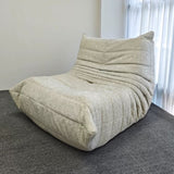 Vacuum-Packed, Comfy Mid Century Togo Lounge Sofa Modern Backrest White Corduroy Armless Retro V541-AMCHAIR-TOGO-WH