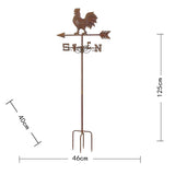 Weather Vane Stake w Rooster 125cm V637-03811VNE