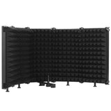 5-Panel Microphone Isolation Shield Studio Mic Sound Absorbing Foam V1263-JX-6980