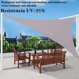 3m x 3m x 3m Waterproof Outdoor Sun Sail Triangle Shade UV Protective Sun Net for Camping Garden V1188-MS-325-1254