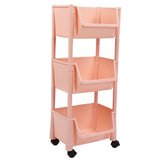 Compact Rolling Storage Organizer Large Capacity Mobile Utility Cart Movable Storage Book Shelf with V1294-YM0901-3116230010912
