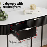 Artiss Console Table 2 Drawers 100CM FUR-U-CST-03-WHBK