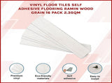 Vinyl Floor Tiles Self Adhesive Flooring Ramin Wood Grain 16 Pack 2.3SQM V63-840021